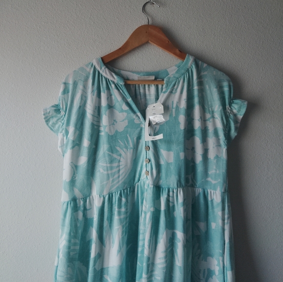 Wonderly Blue and White Floral Midi Dress - Picture 3 of 6